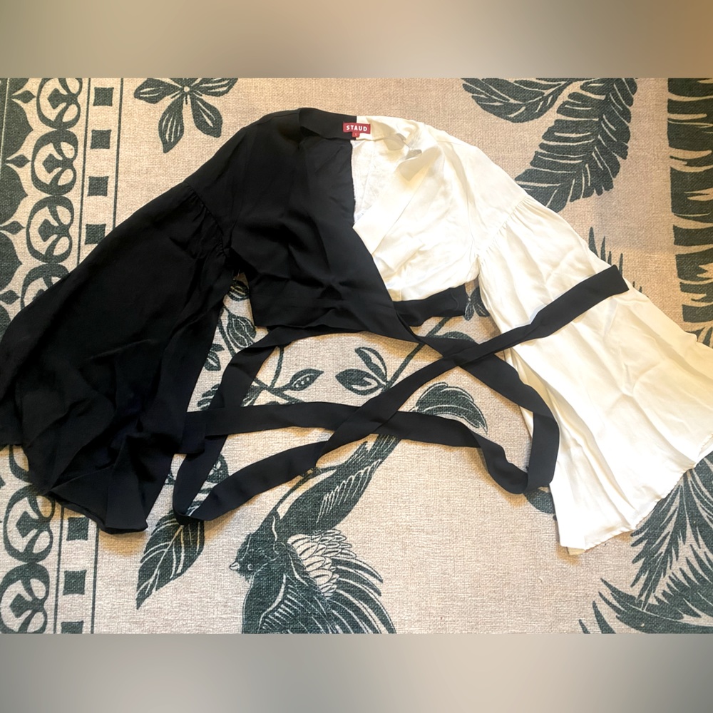 Never worn STAUD Wrap Crop Top